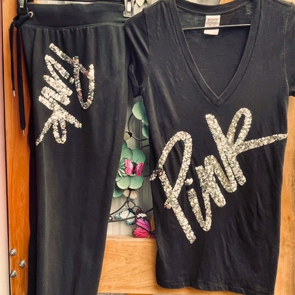 🌈PINK VS bling set/outfit🌈Rainbow signature bling🌈 - Picture 2 of 3